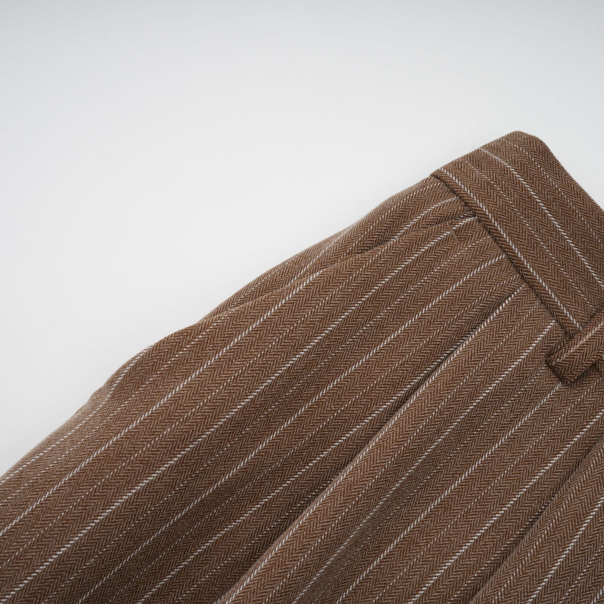 Clémence Brown Striped Trench Coat & Trousers Set