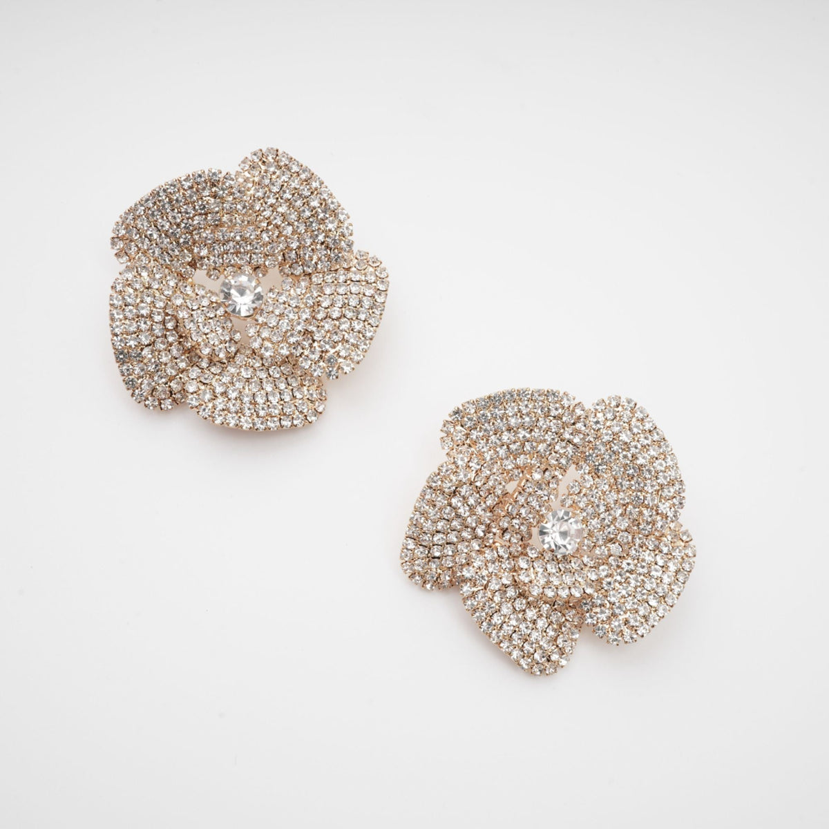 Saira crystal-embellished floral earrings (Final Sale)