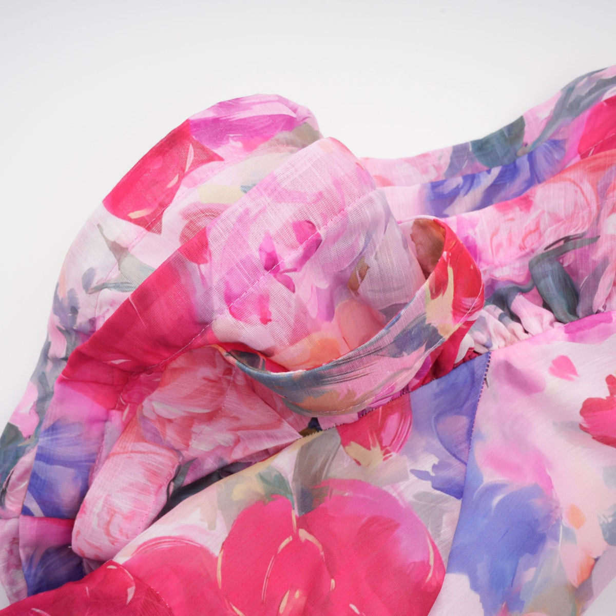 Élodie floral-print ruffled gown