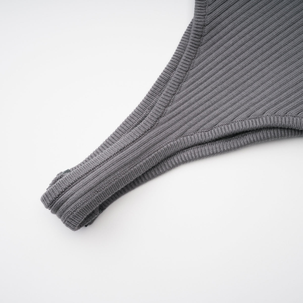Claire Grey Ribbed Knit Bodysuit & Trousers Set