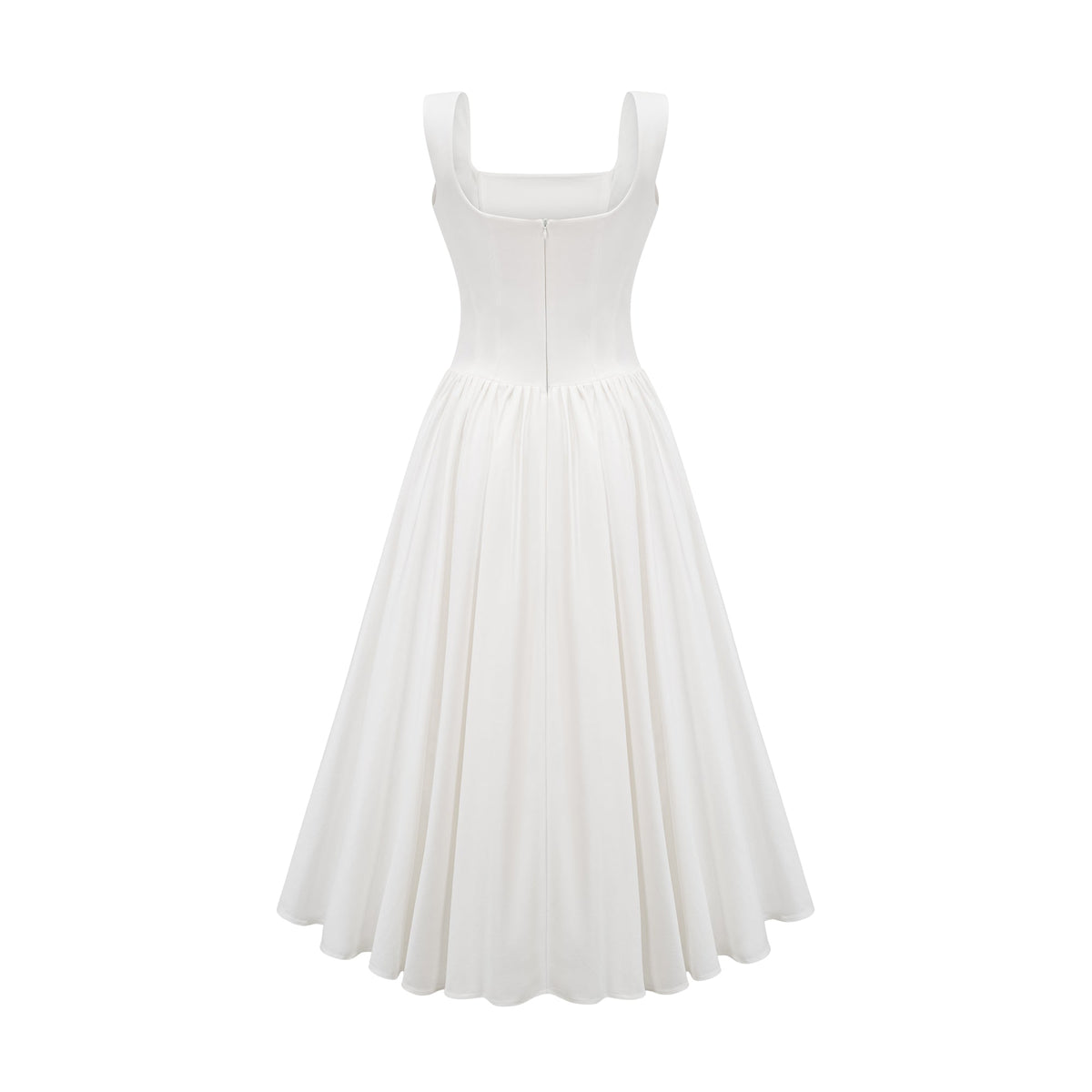 Sadie white pleated corset gown dress (Final Sale-US Only)