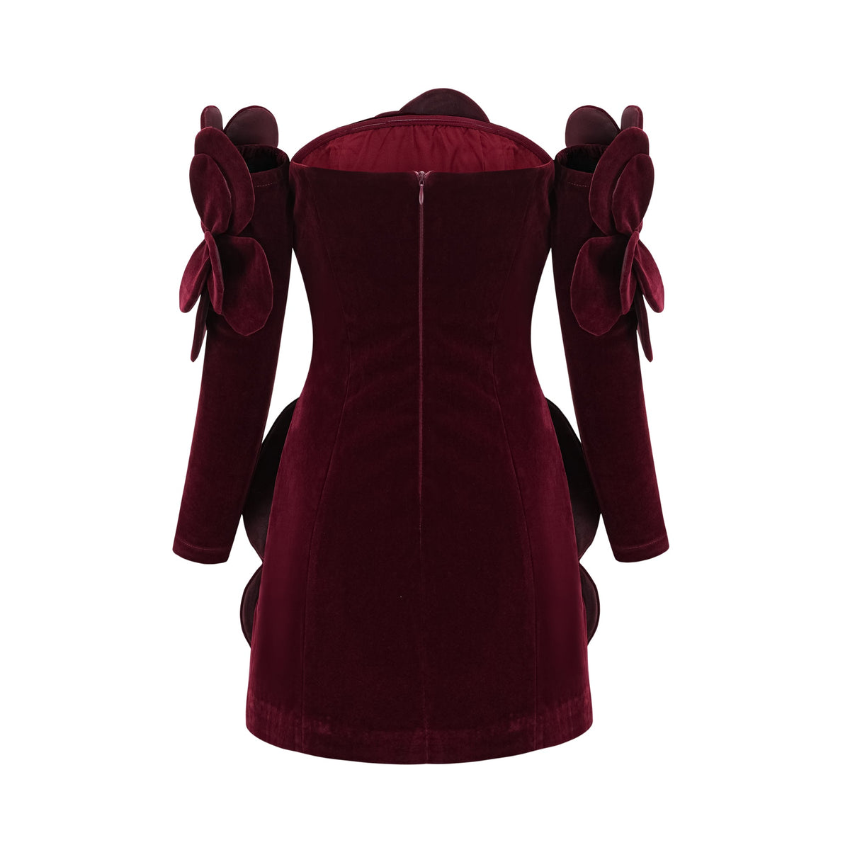 Azura Red Floral Appliqué Mini Dress (Final Sale-US Only)