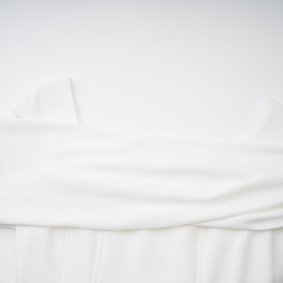 Solara White Draped Midi Dress
