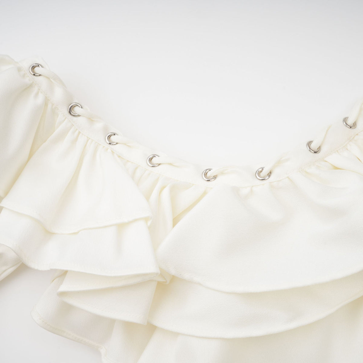 Fleur floral cold-shoulder ruffled mini dress