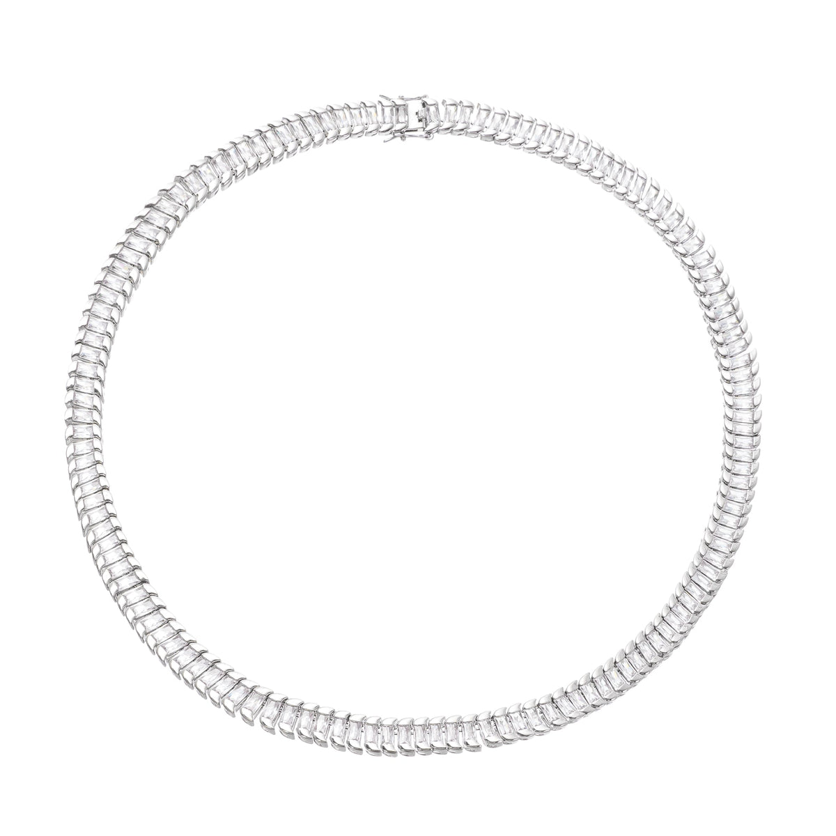 Albane Sliver Tone Crystal-Embellished Necklace