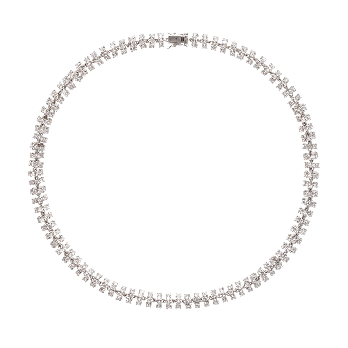 Sandrine Silver-Tone Crystal-Embellished Necklace