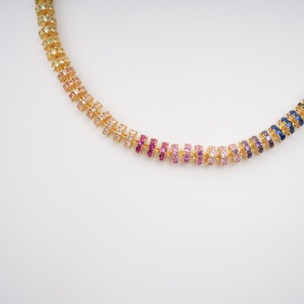 Sandrine Gold Tone Crystal Embellished Necklace