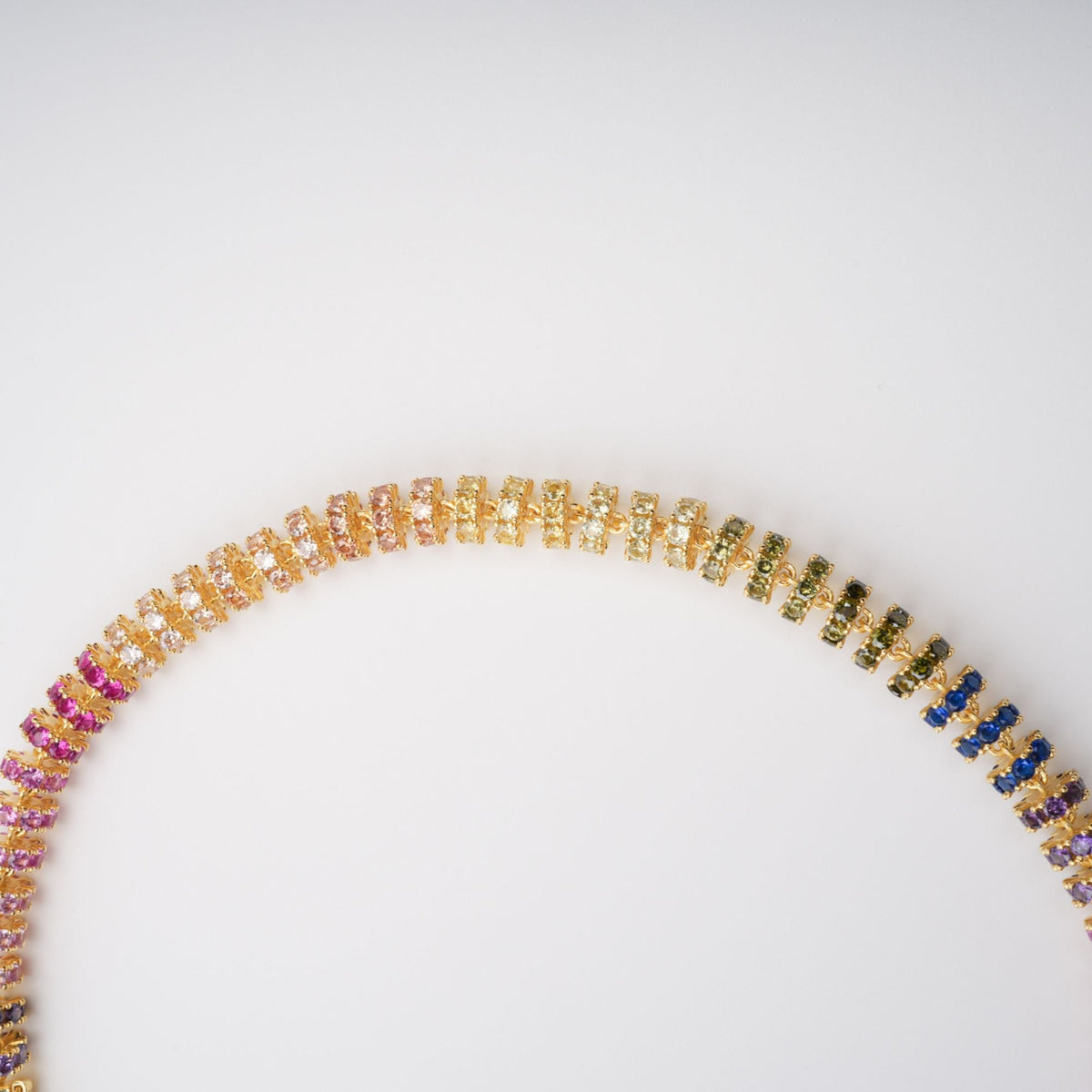 Sandrine Gold Tone Crystal Embellished Necklace