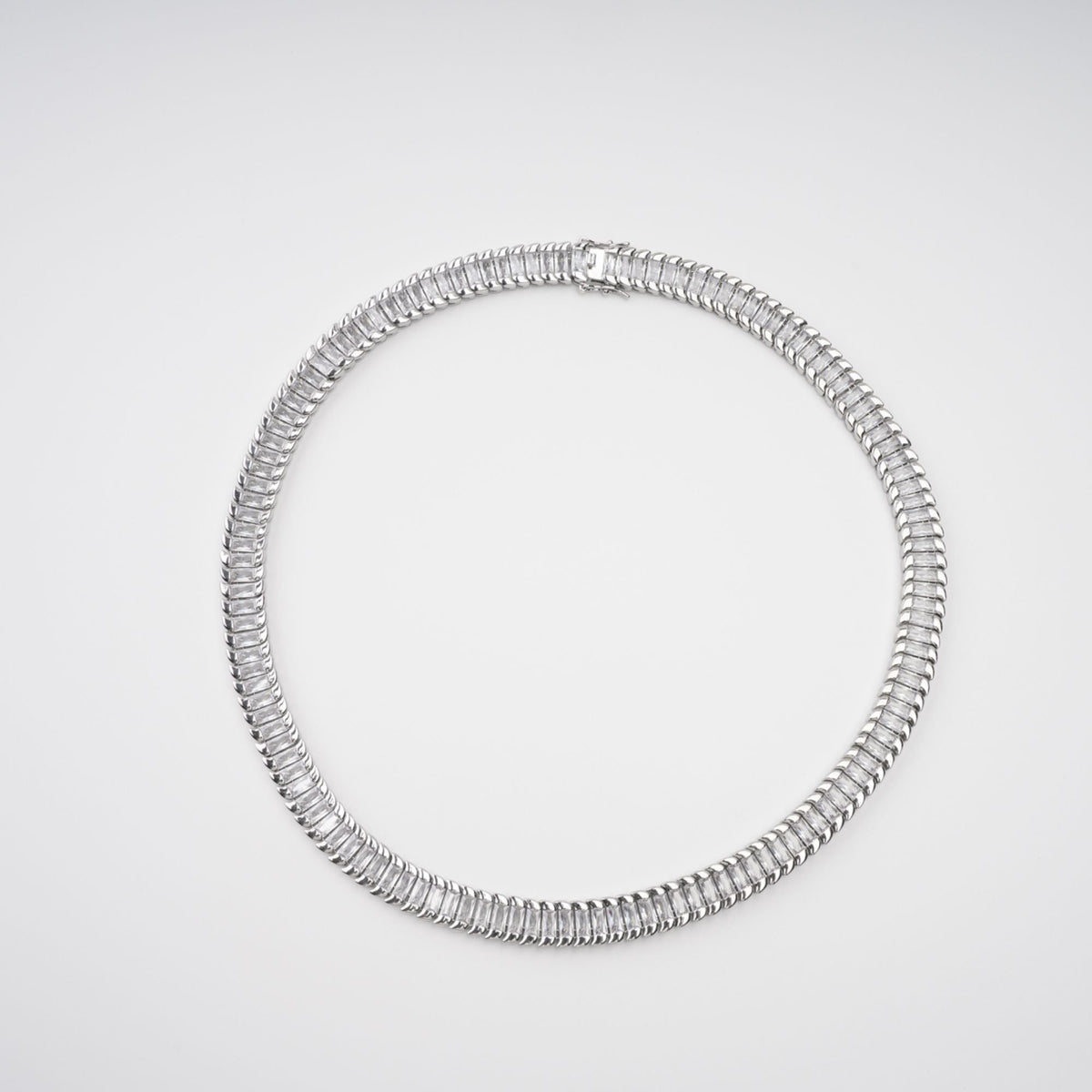 Albane Sliver Tone Crystal-Embellished Necklace