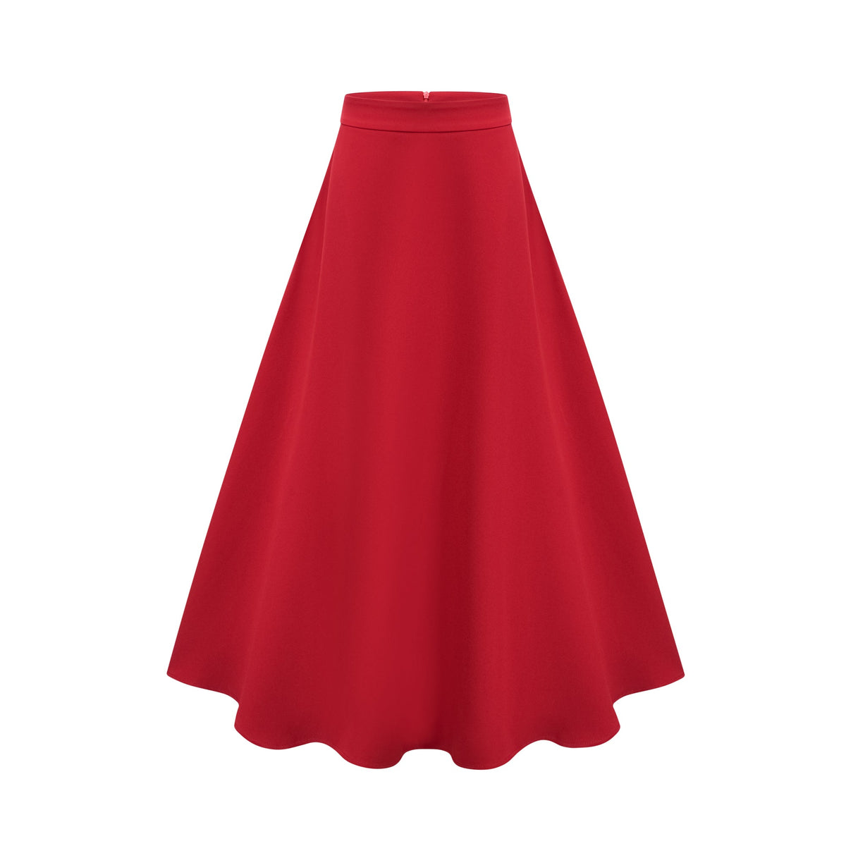 Colette red pleated blouse & skirt matching set