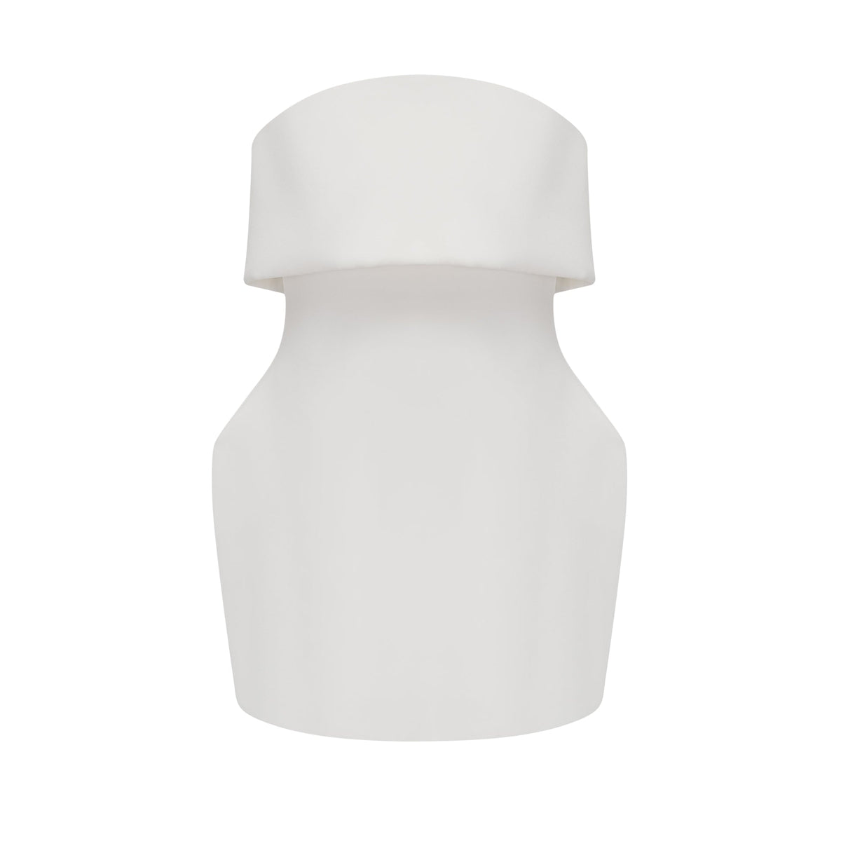 Énora white off-shoulder puff mini dress