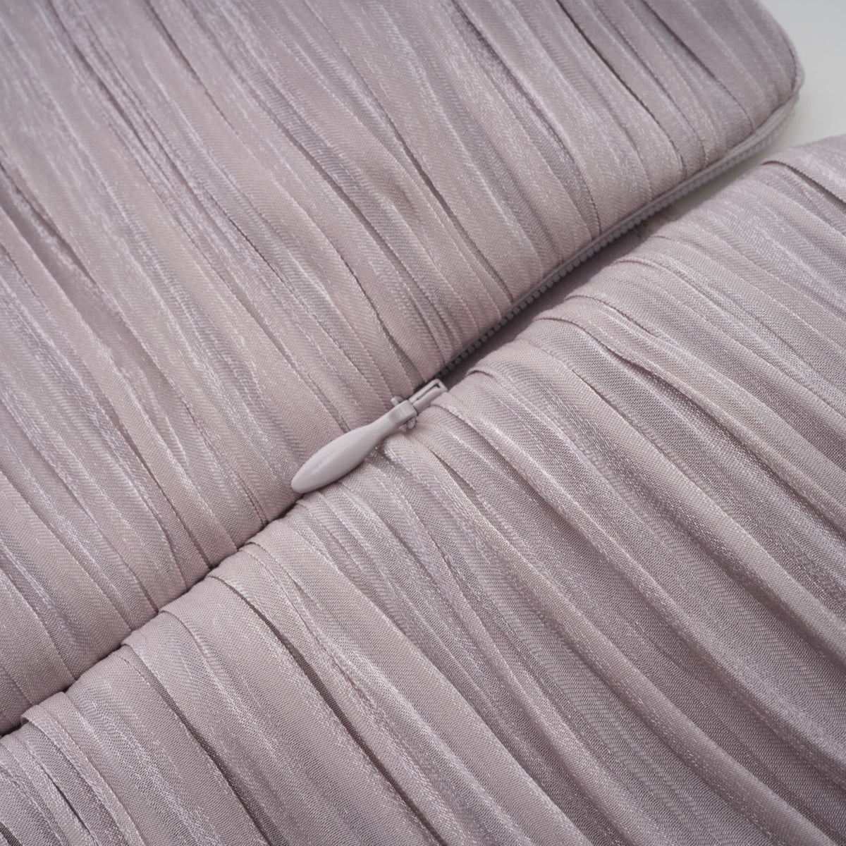 Nerida Silver Turtleneck Ruched Maxi Dress (Final Sale-US Only)