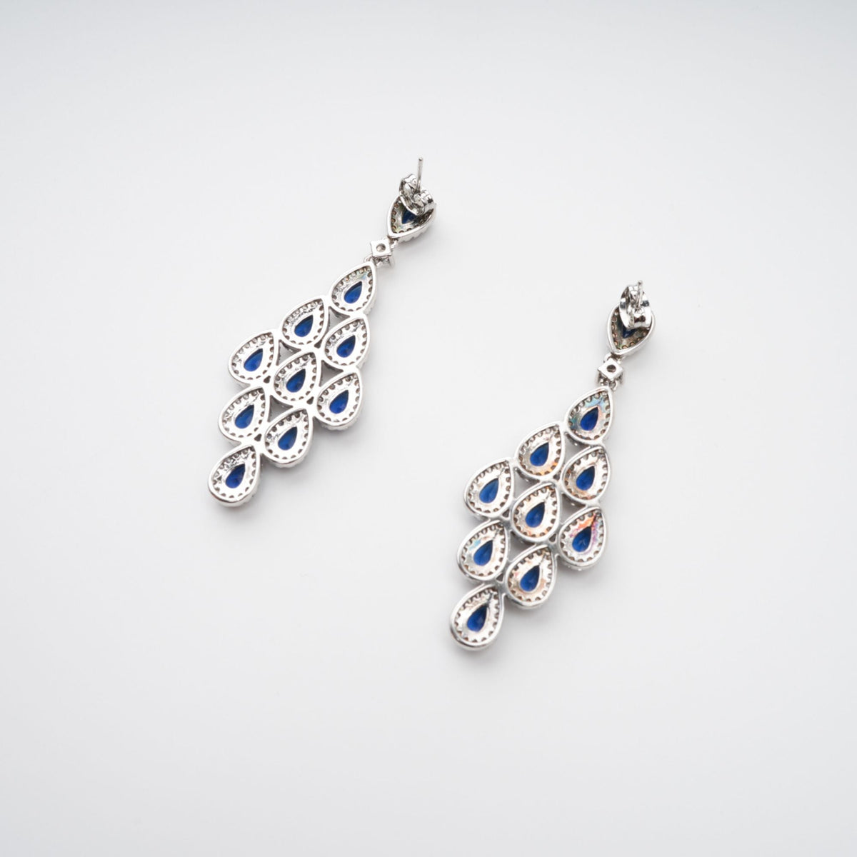 Estelle Blue Crystal Embellished Sterling Silver Earrings