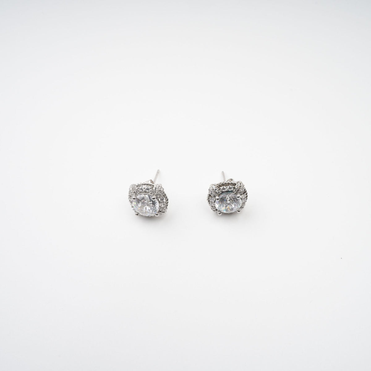 Blanche White Crystal Embellished Earrings