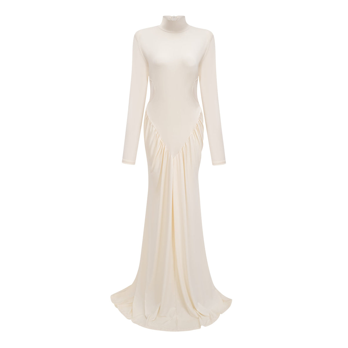Harriet White Cut Out Ruched Maxi Dress (Final Sale-US Only)