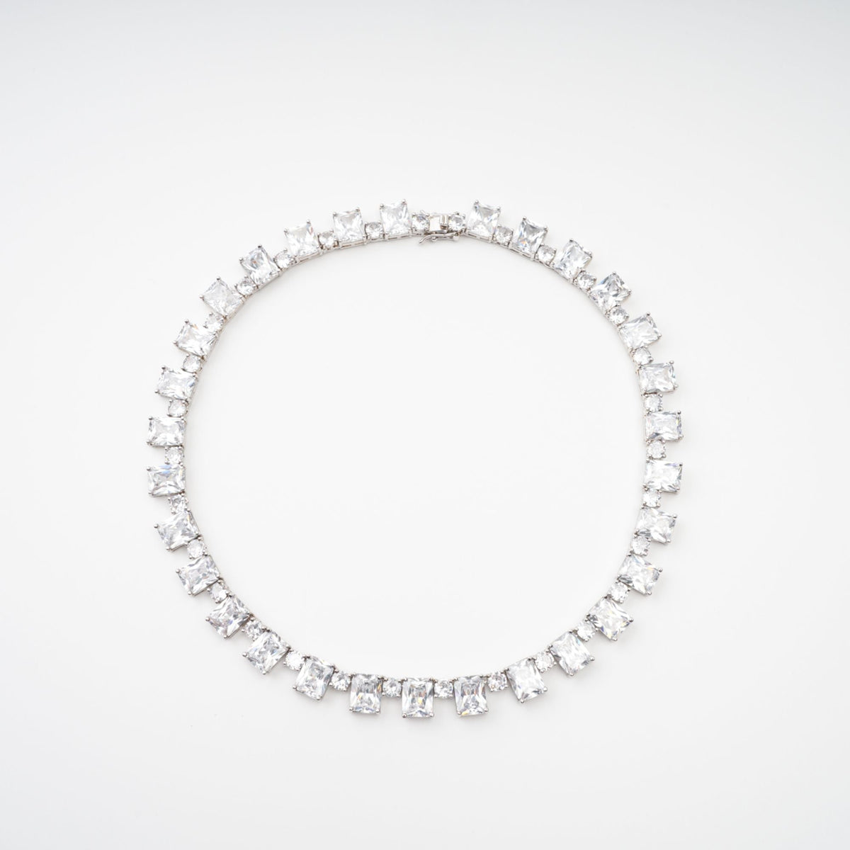 Mathilde Silver Tone Crystal Embellished Necklace