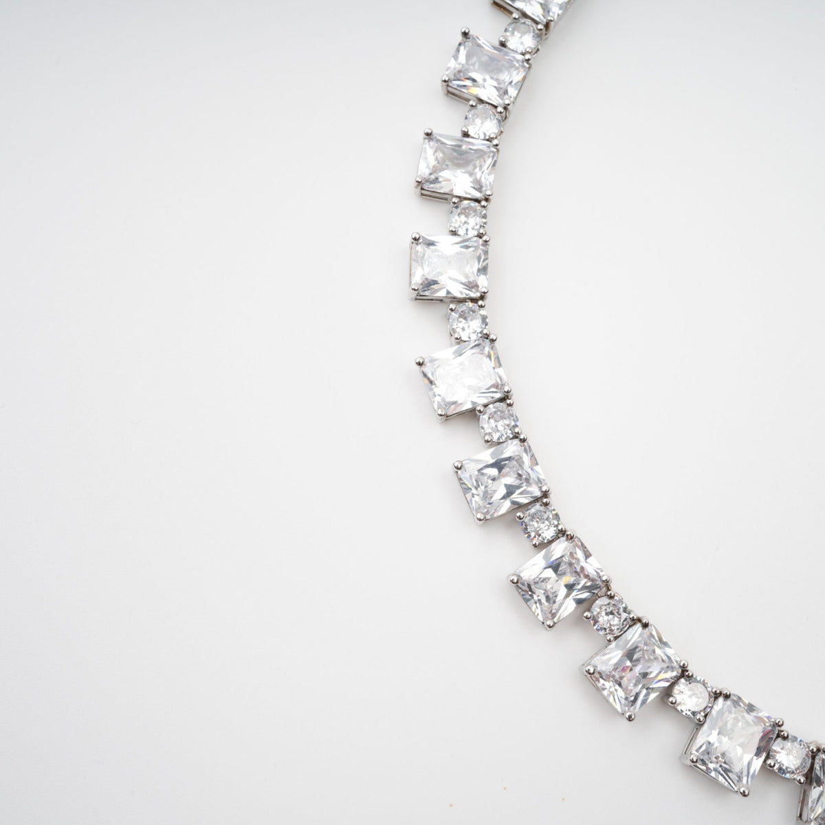 Mathilde Silver Tone Crystal Embellished Necklace