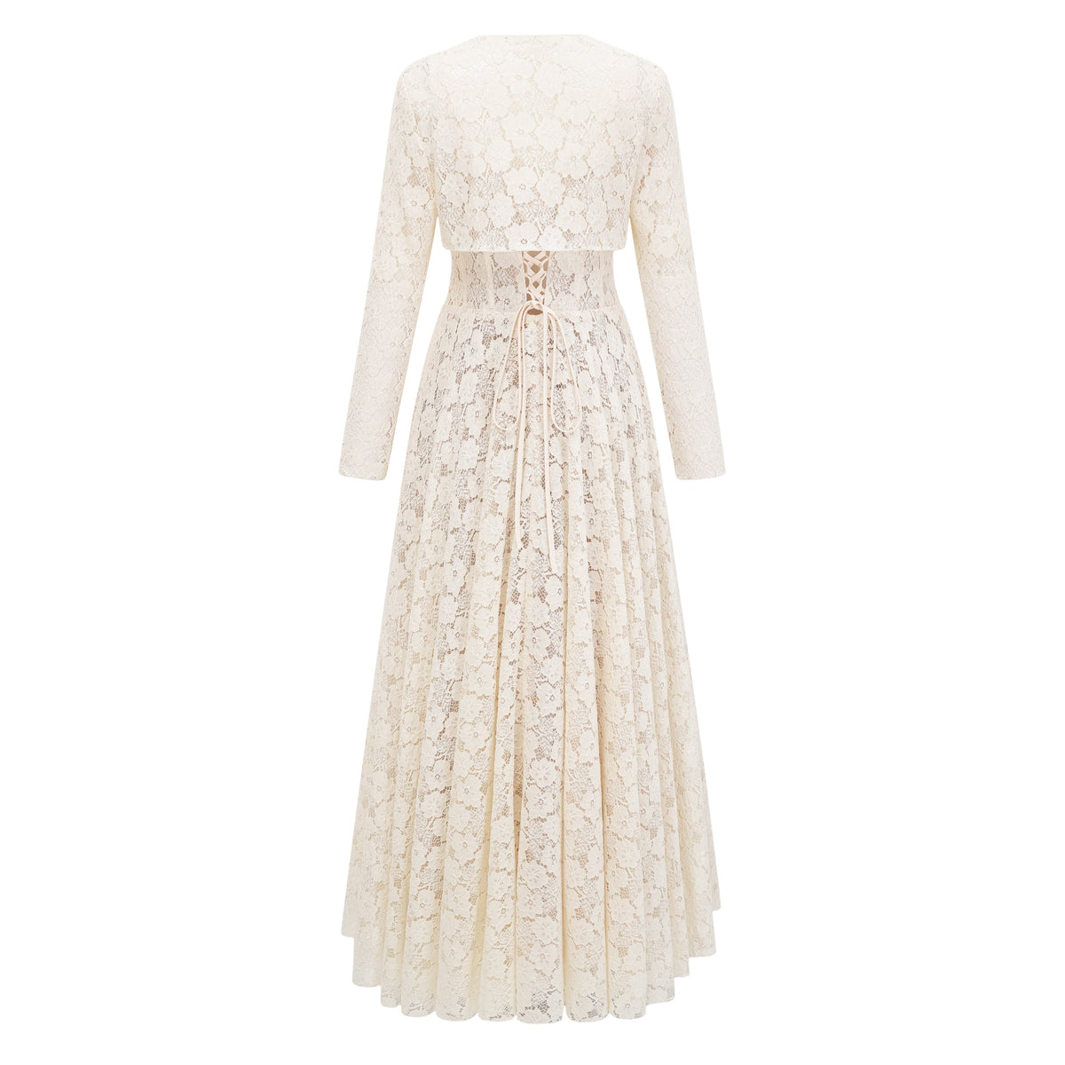 Celina White Lace Corset Maxi Dress (Final Sale-US Only)