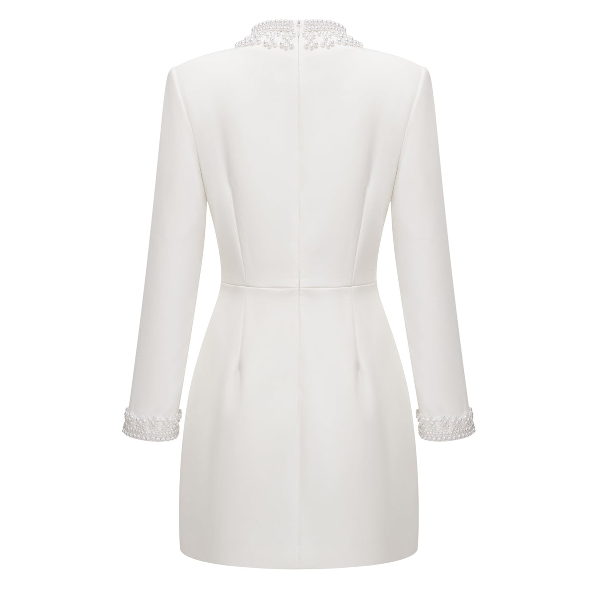 Bernadette White Faux Pearl Mini Dress (Final Sale-US Only)