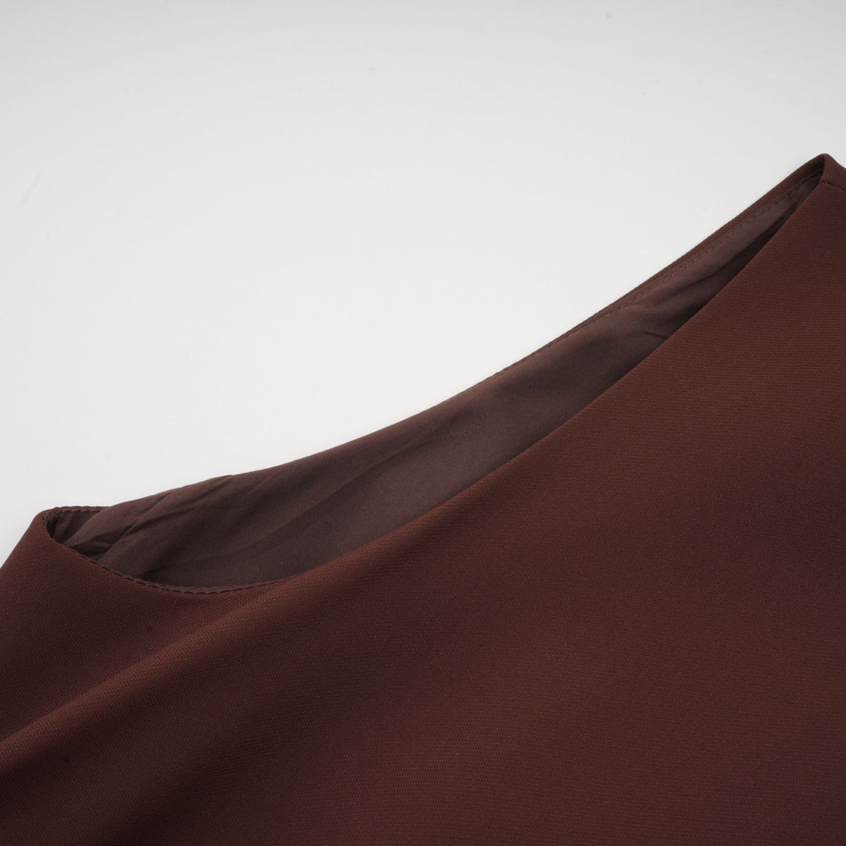 Dora brown asymmetrical-neck puff mini dress (Final Sale-US Only)