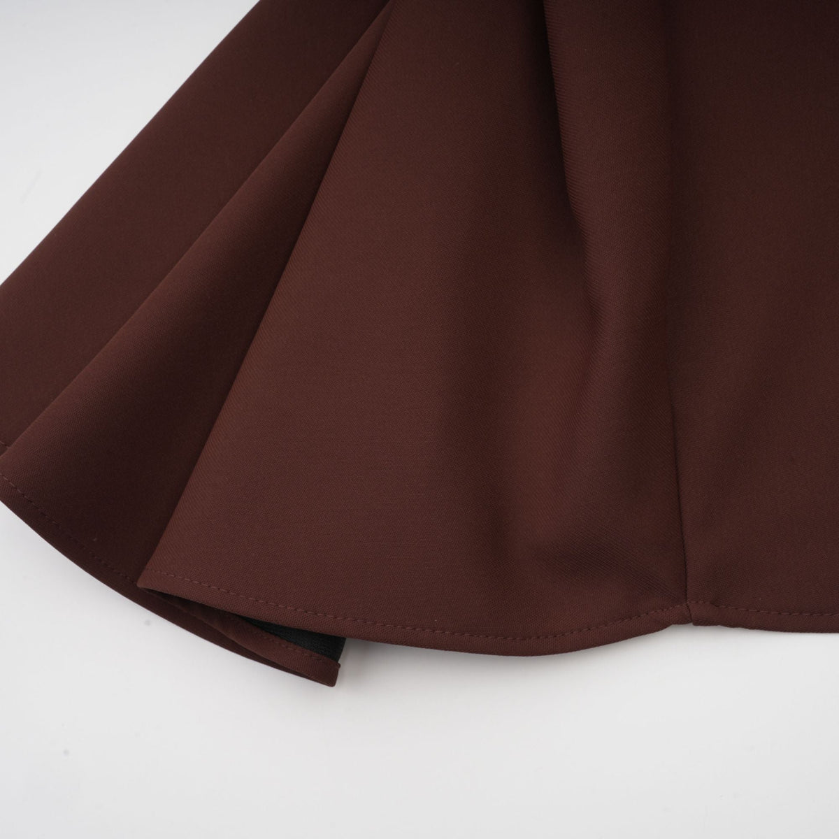 Dora brown asymmetrical-neck puff mini dress (Final Sale-US Only)