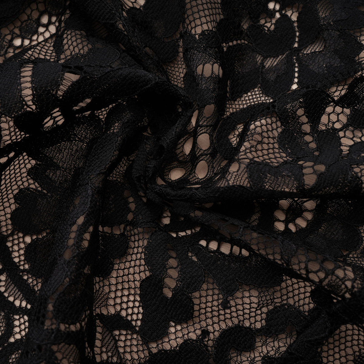 Aleksandra Black Floral Lace Mini Dress (Final Sale-US Only)