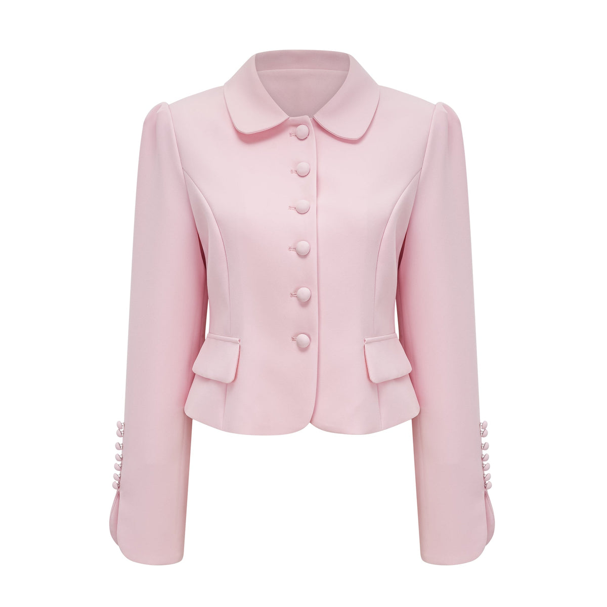 Eira Pink Peter Pan Collar Jacket & Skirt Set (Final Sale-US Only)
