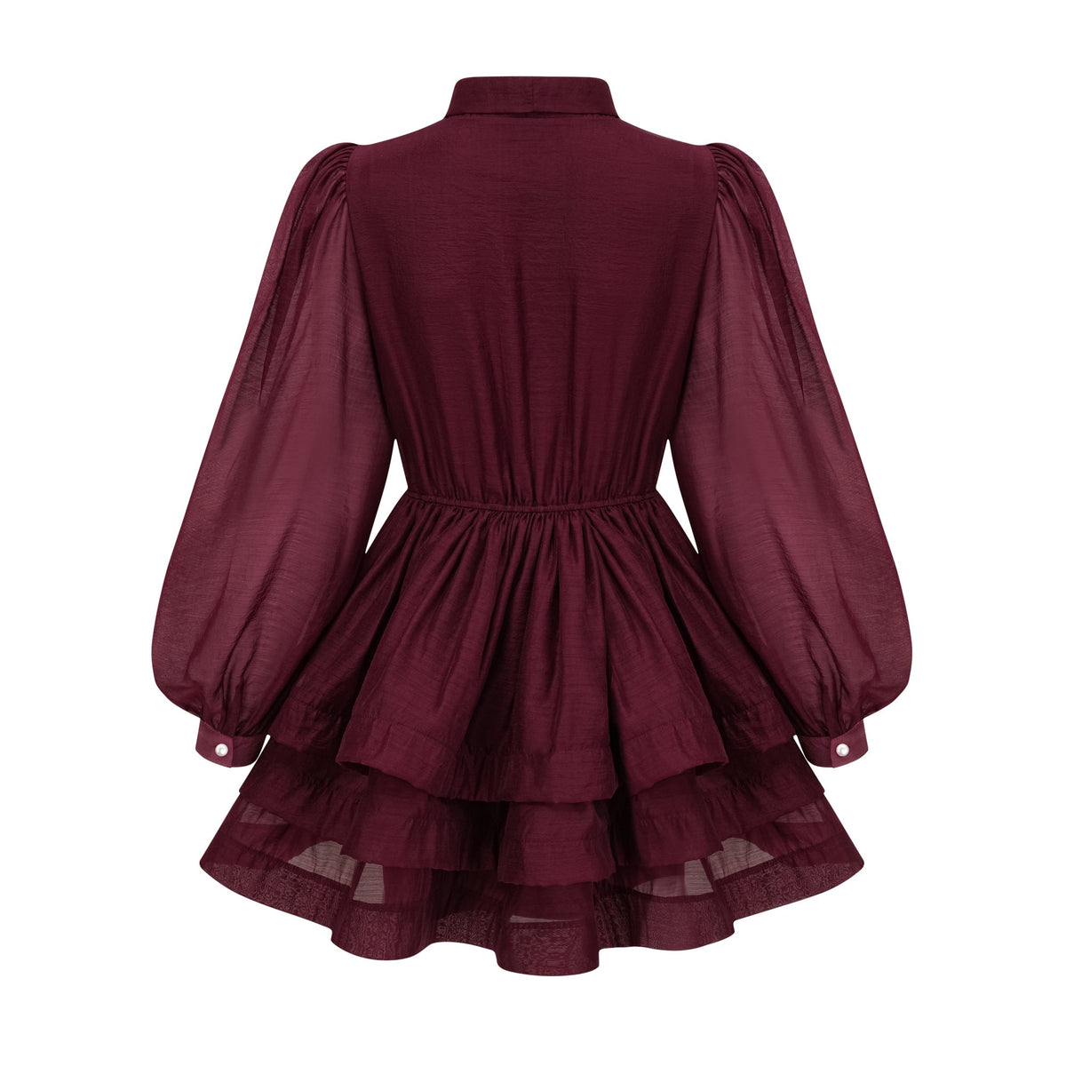 Élodie tiered flared mini dress in Red (Final Sale-US Only)