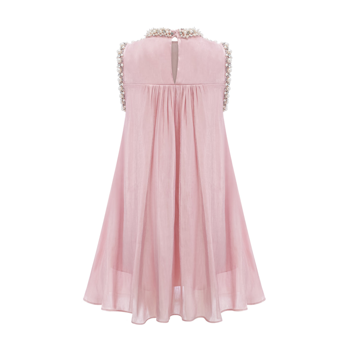 Helena pink embellished pleated mini dress (Final Sale-US Only)