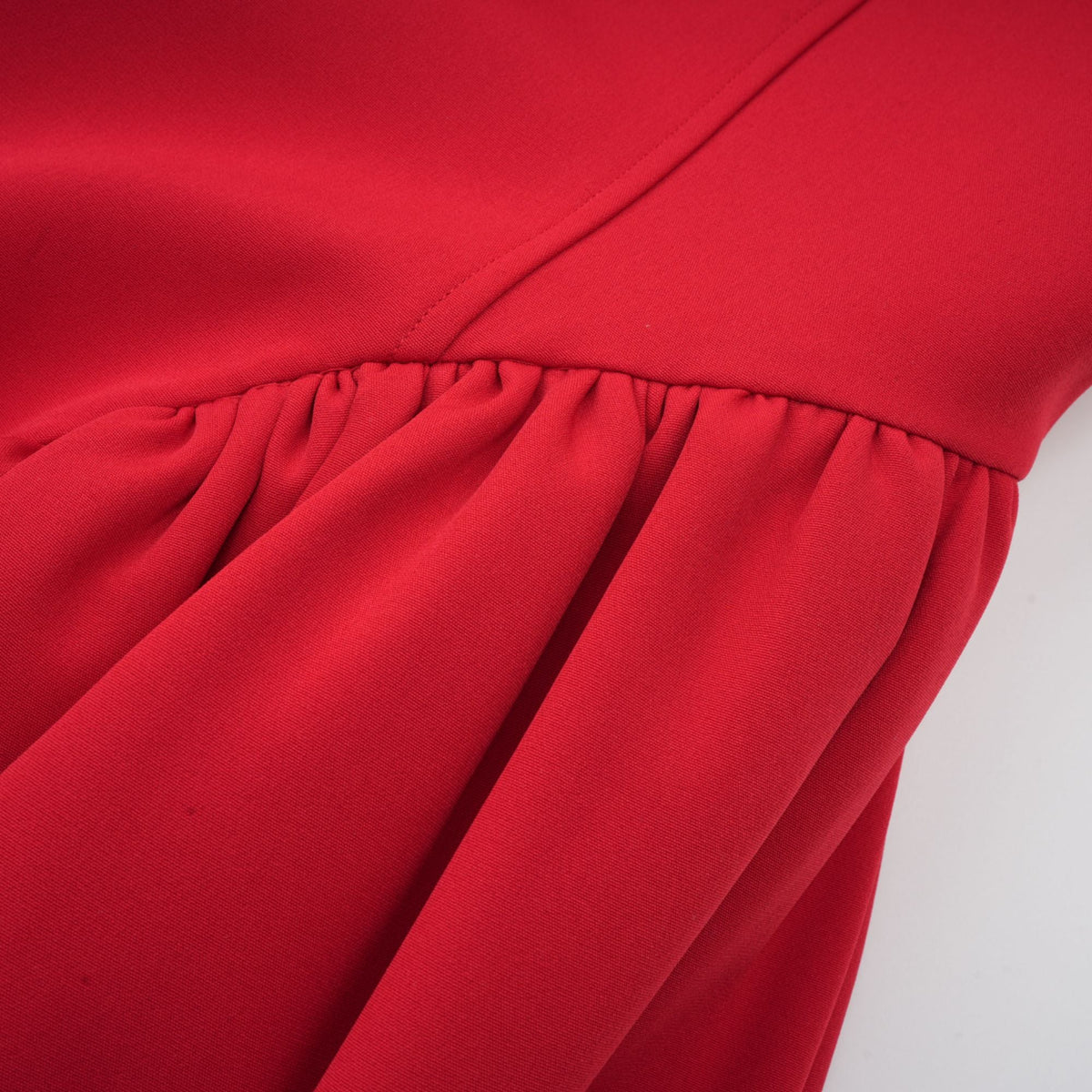 Léonie red embellished pleated mini dress
