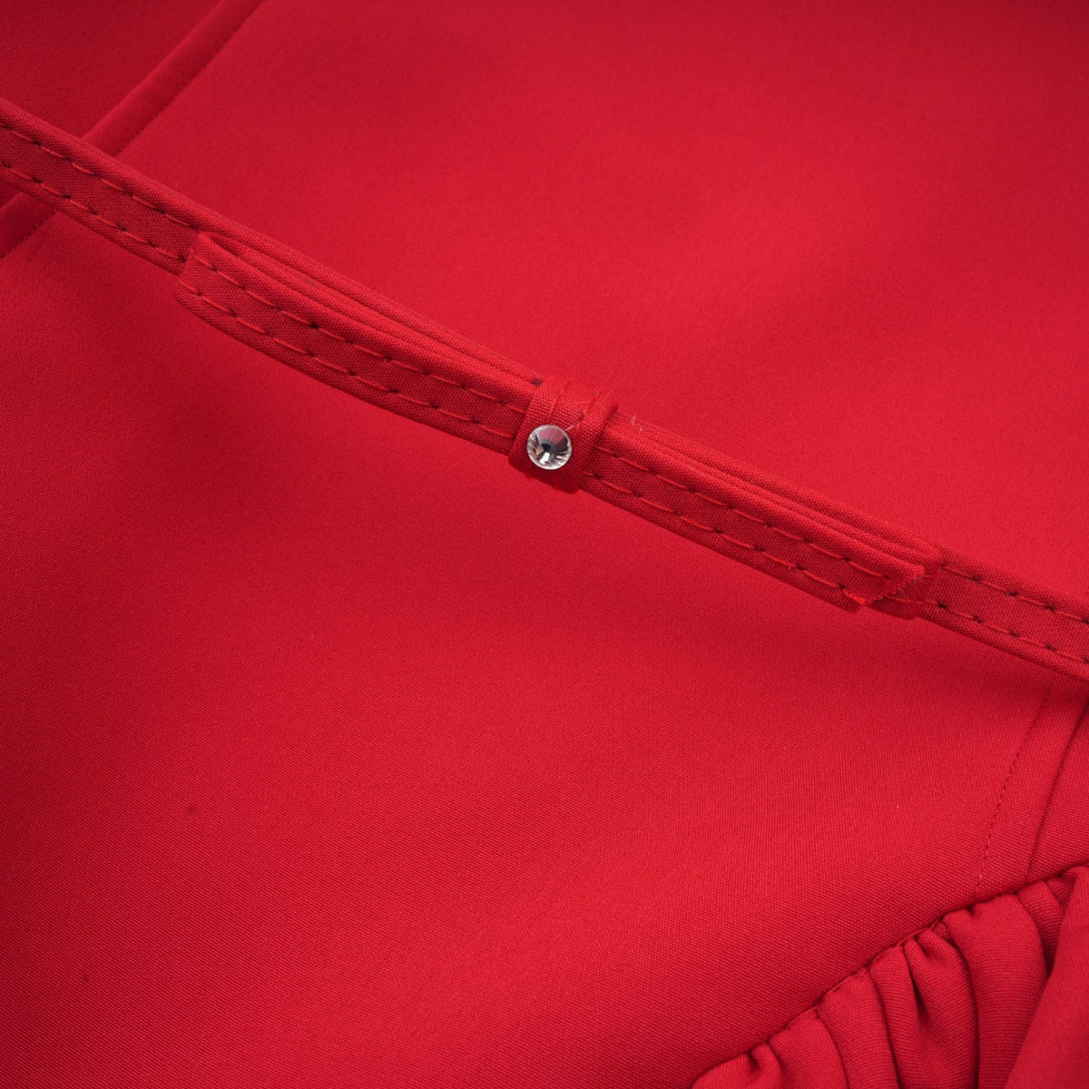 Léonie red embellished pleated mini dress
