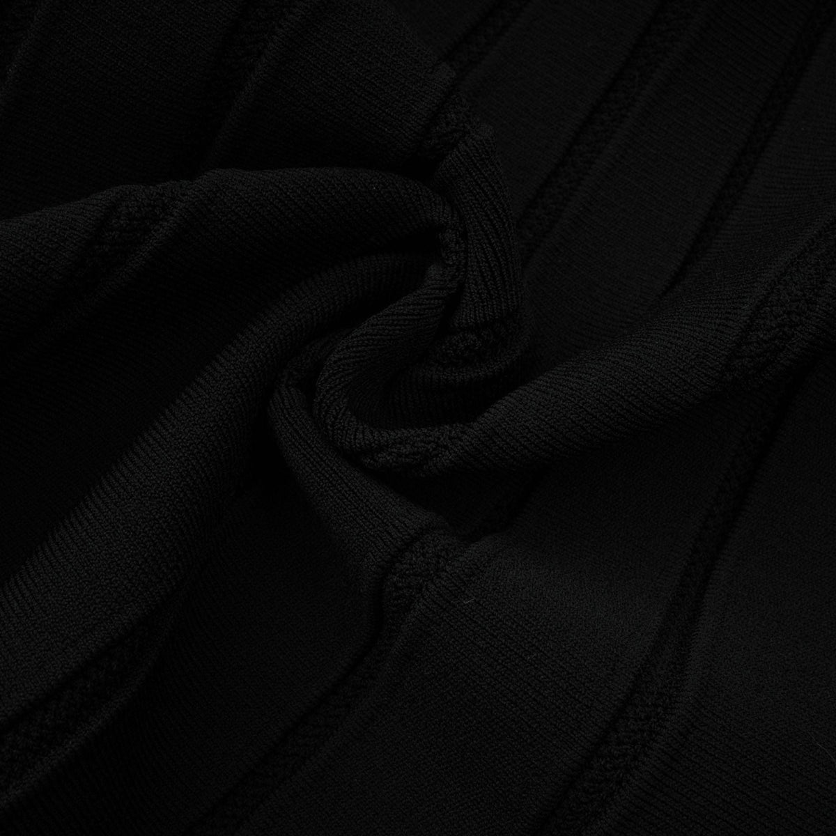 Justine black off-shoulder bow knit mini dress (Final Sale)