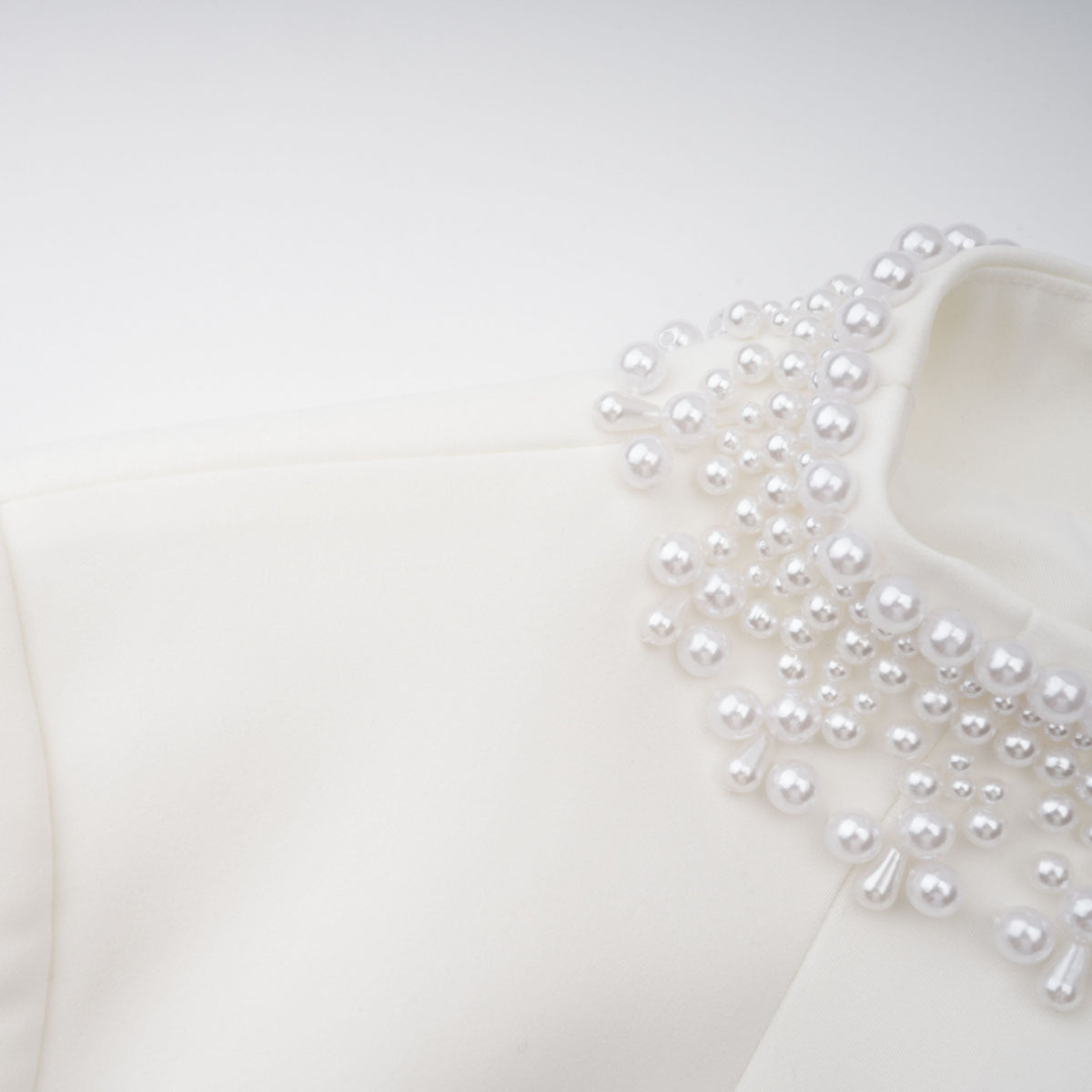 Bernadette White Faux Pearl Mini Dress (Final Sale-US Only)