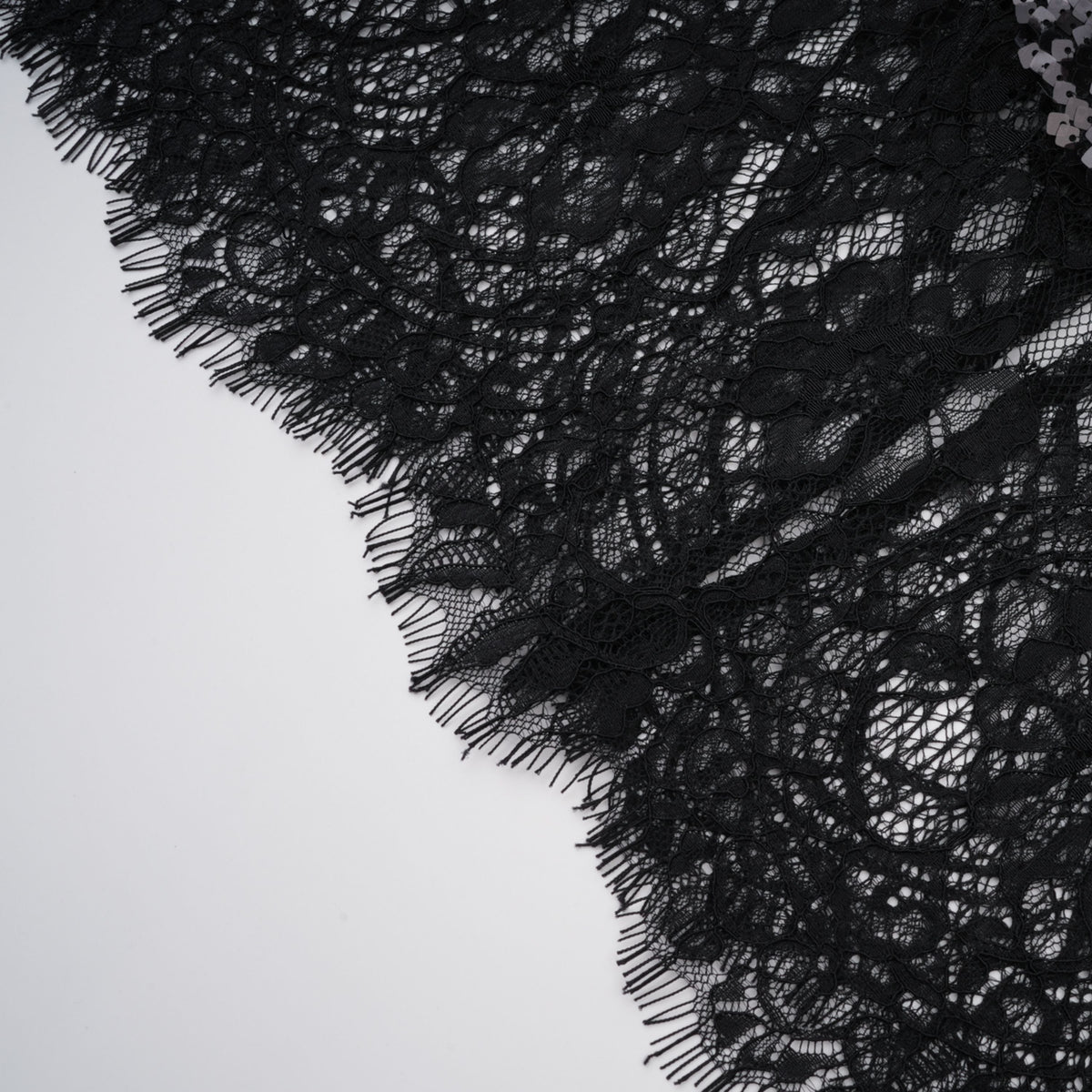 Ava Black Lace Panel Sequined Maxi Dress  (Final Sale-US Only)