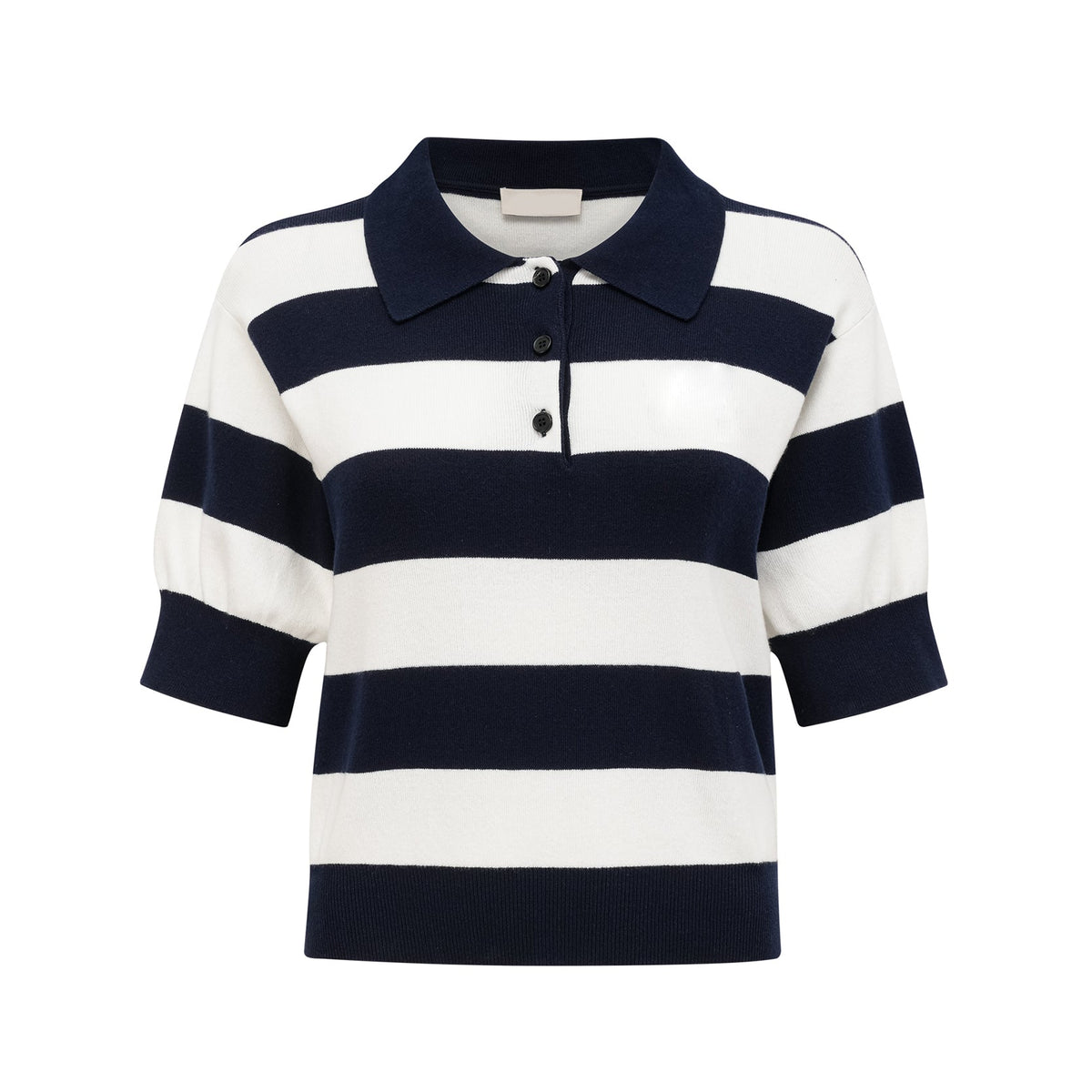Adèle color-block striped shirt - Black and White