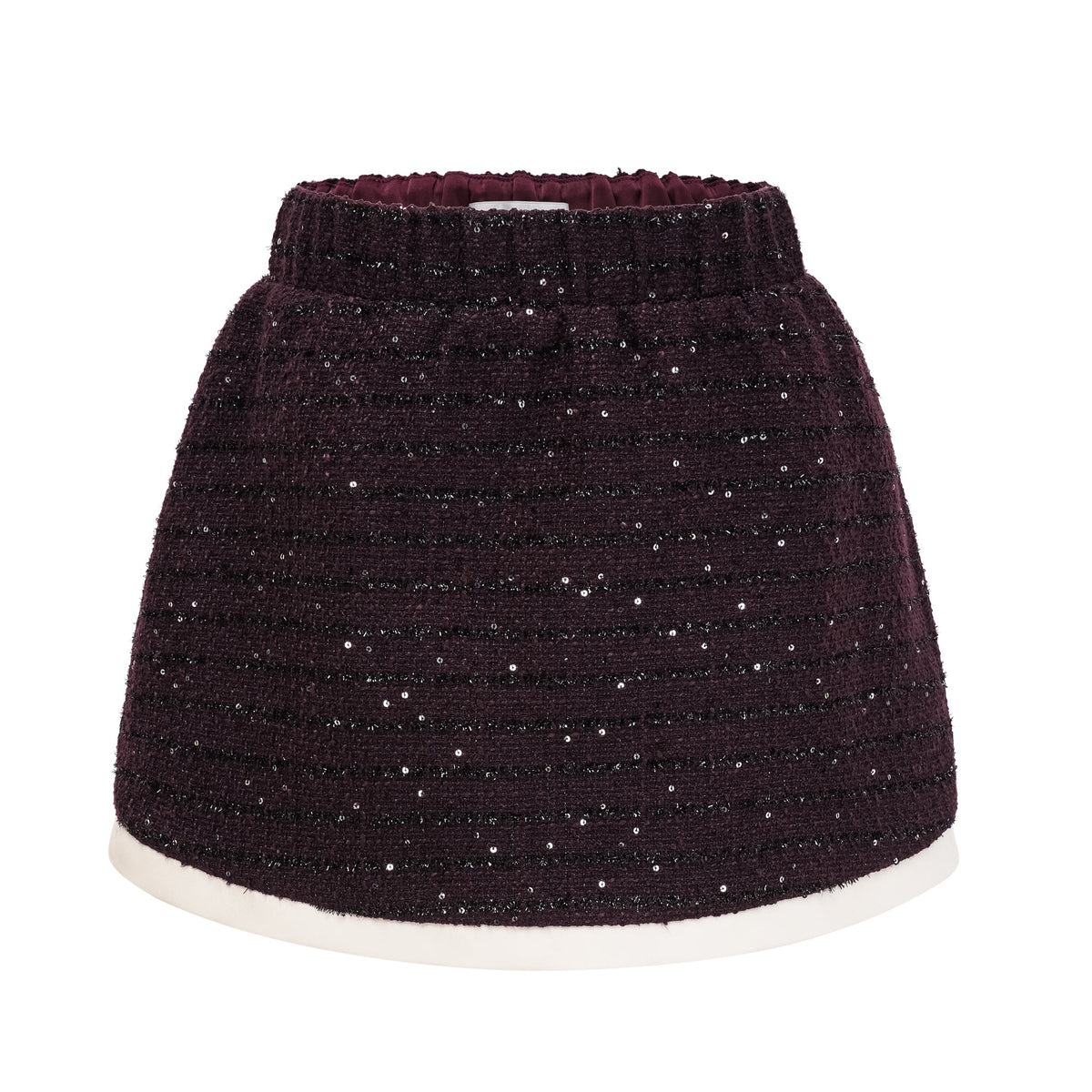 Brigitte purple sequined tweed jacket & skirt matching set (Final Sale)