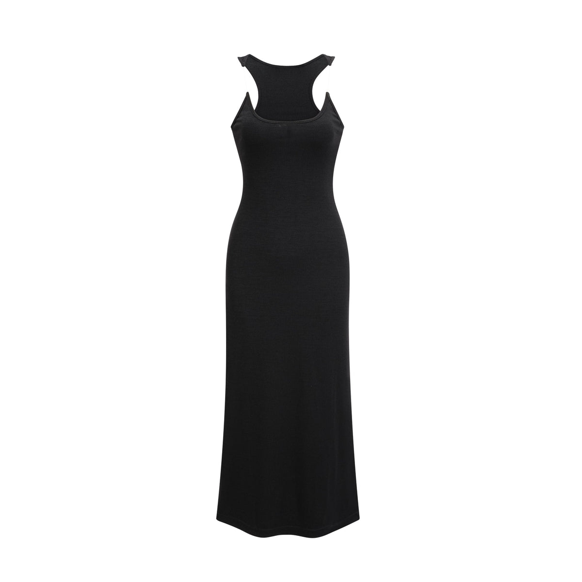 Madeleine invisible-strap ribbed maxi dress