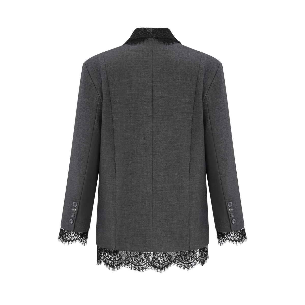 Dianthe grey lace-panel blazer (Final Sale-US Only)