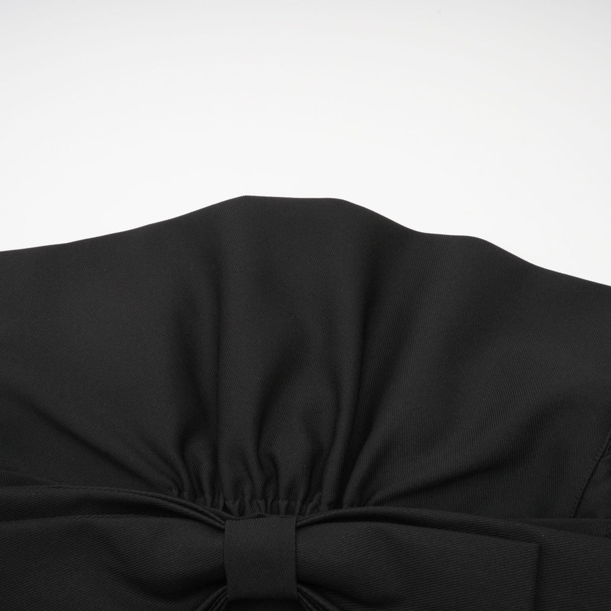 Caribe black bowknot off-shoulder mini dress
