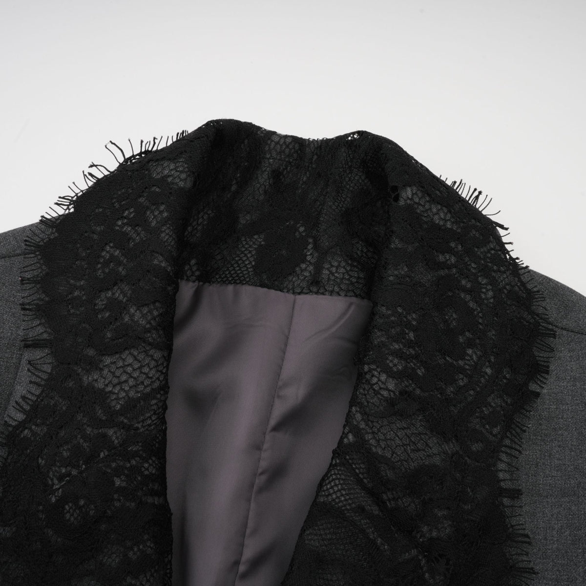 Dianthe grey lace-panel blazer (Final Sale-US Only)