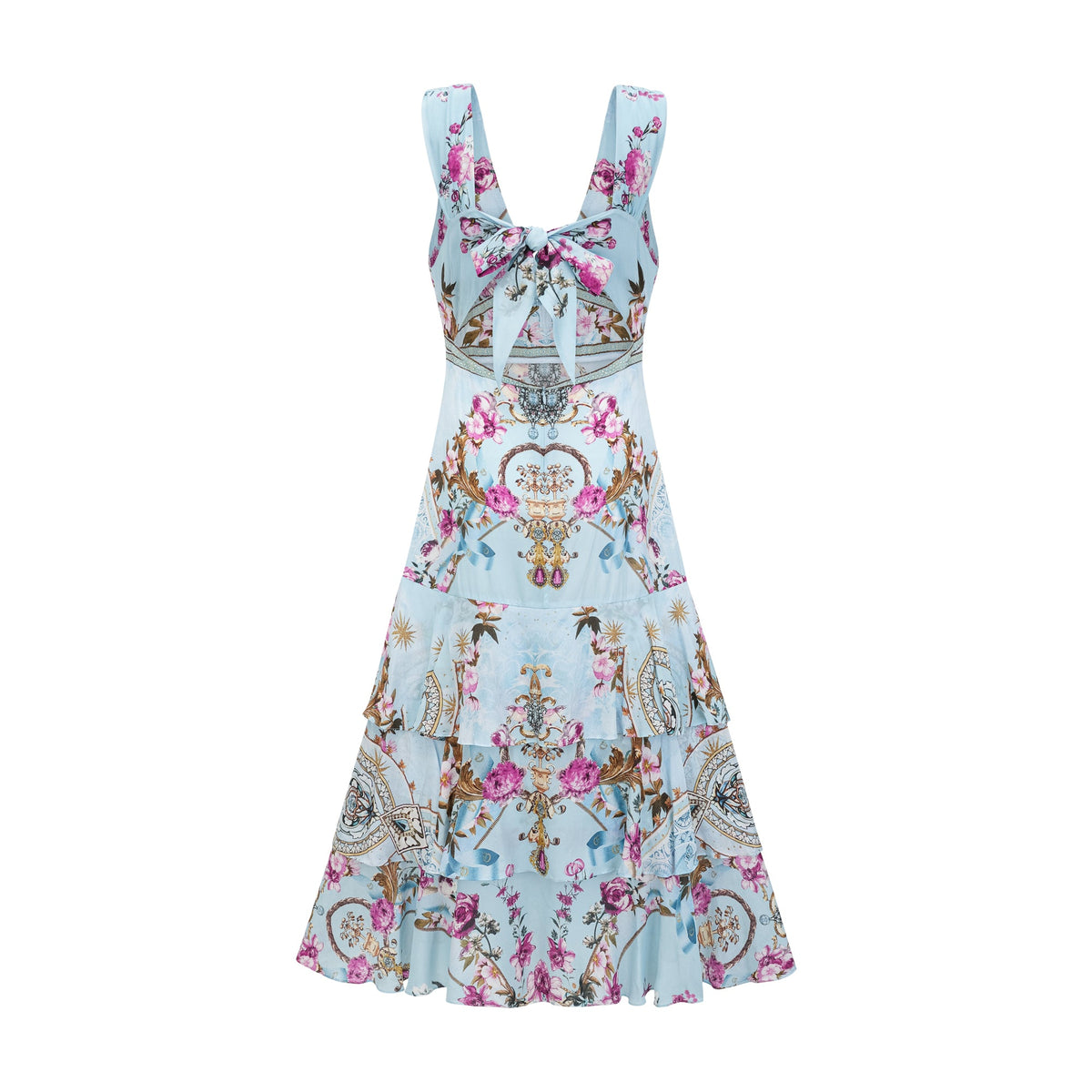 Victoire floral-printed midi dress