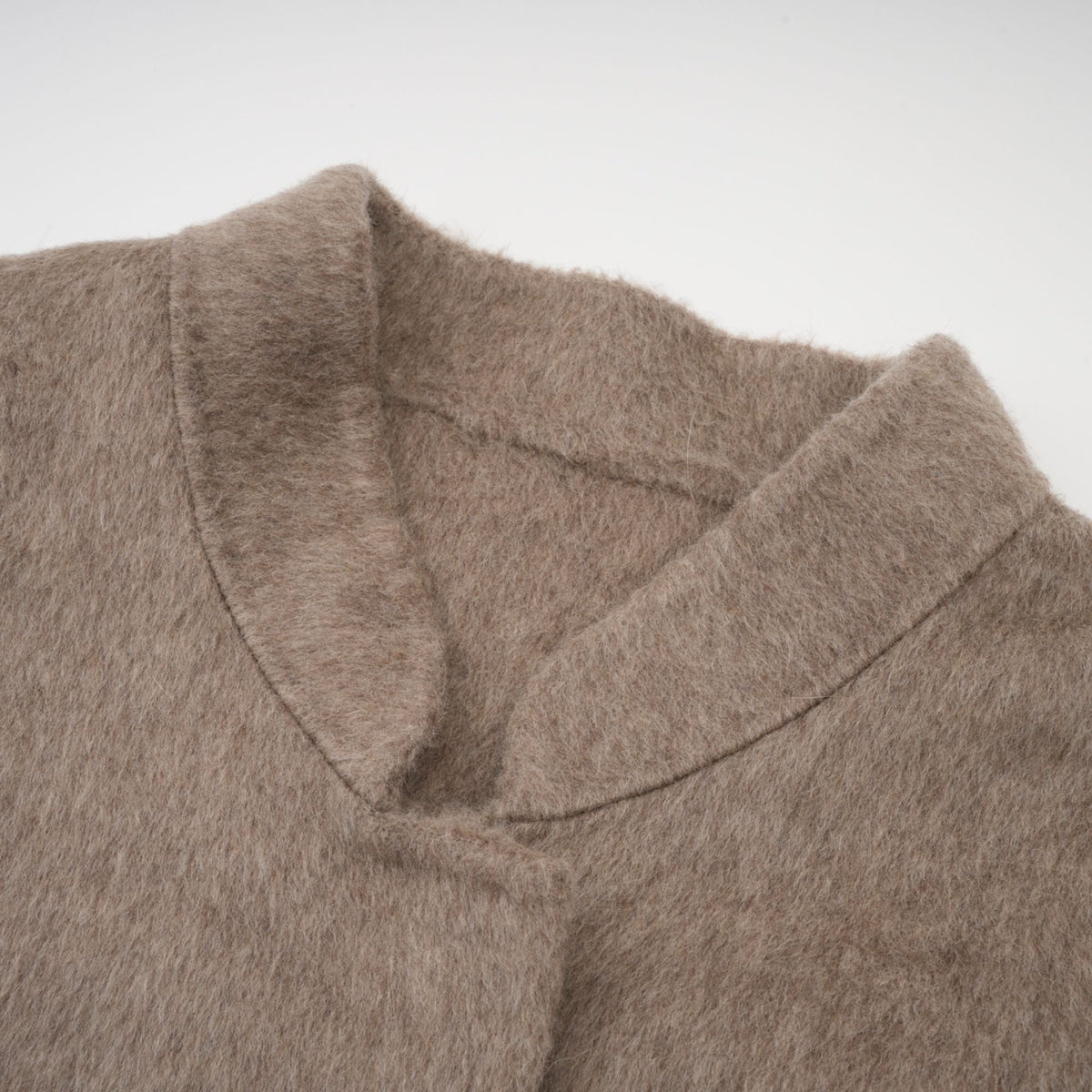 Chloris wool fur belted cape coat in Brown