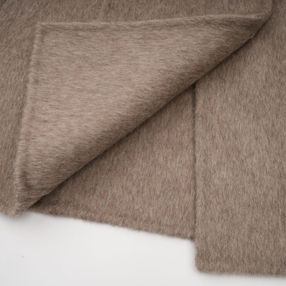 Chloris wool fur belted cape coat in Brown