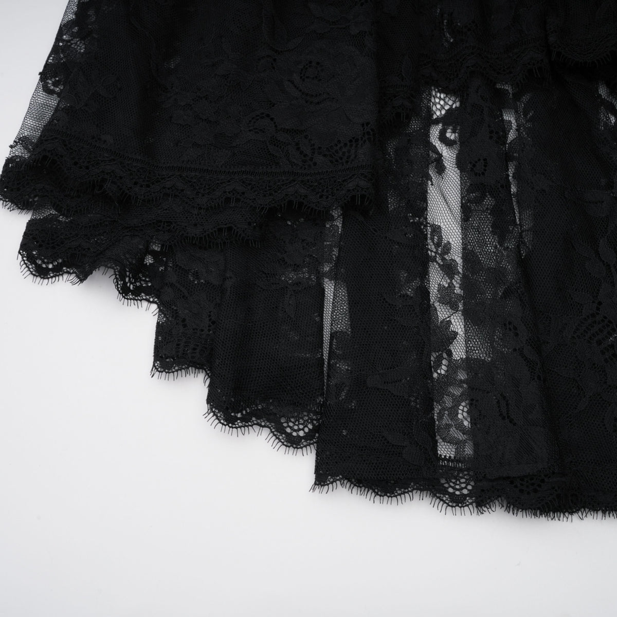 Roxane black floral-lace ruffled maxi dress (Final Sale-US Only)