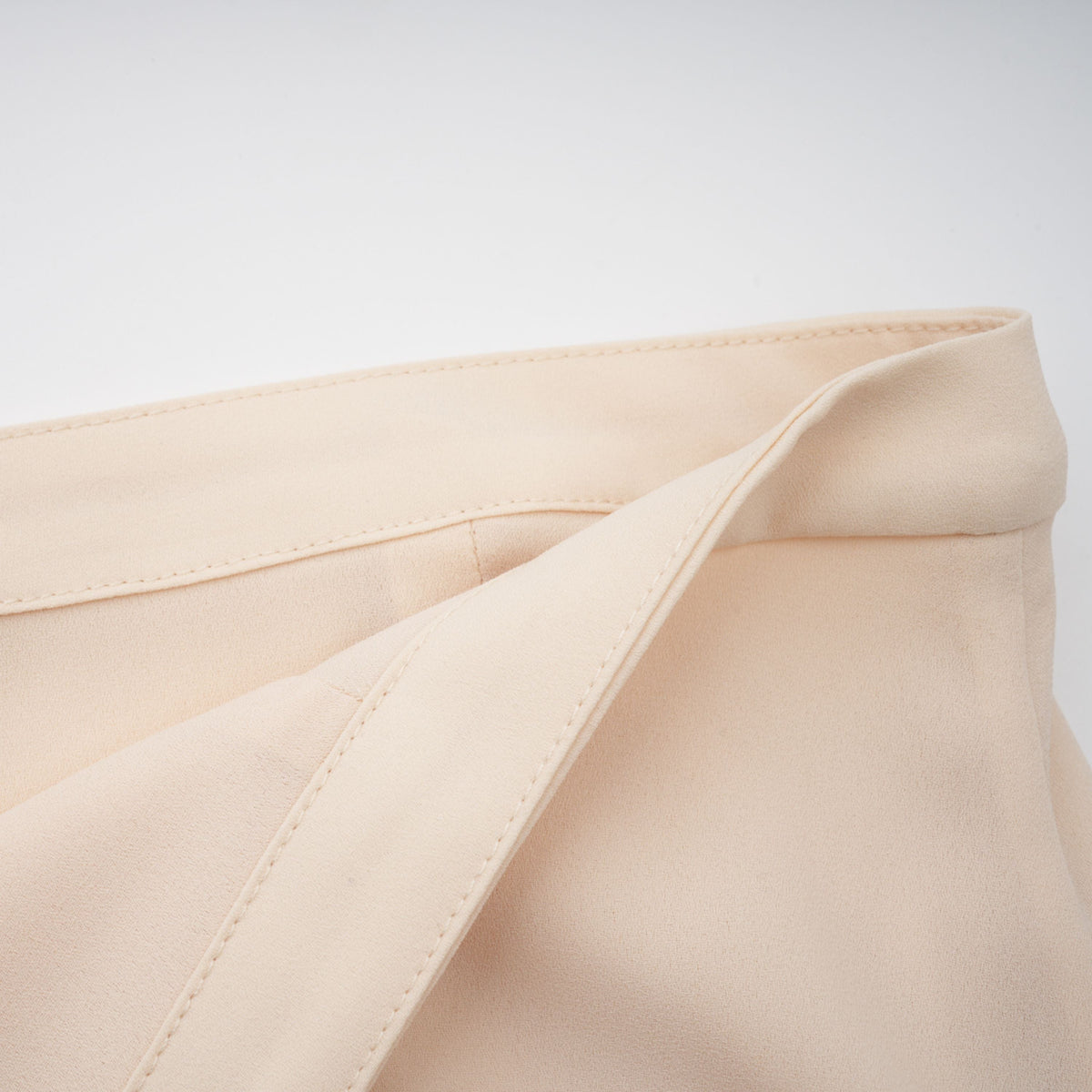 Zsófia Neutral Lace Panel Chiffon Top & Skirt Matching Set