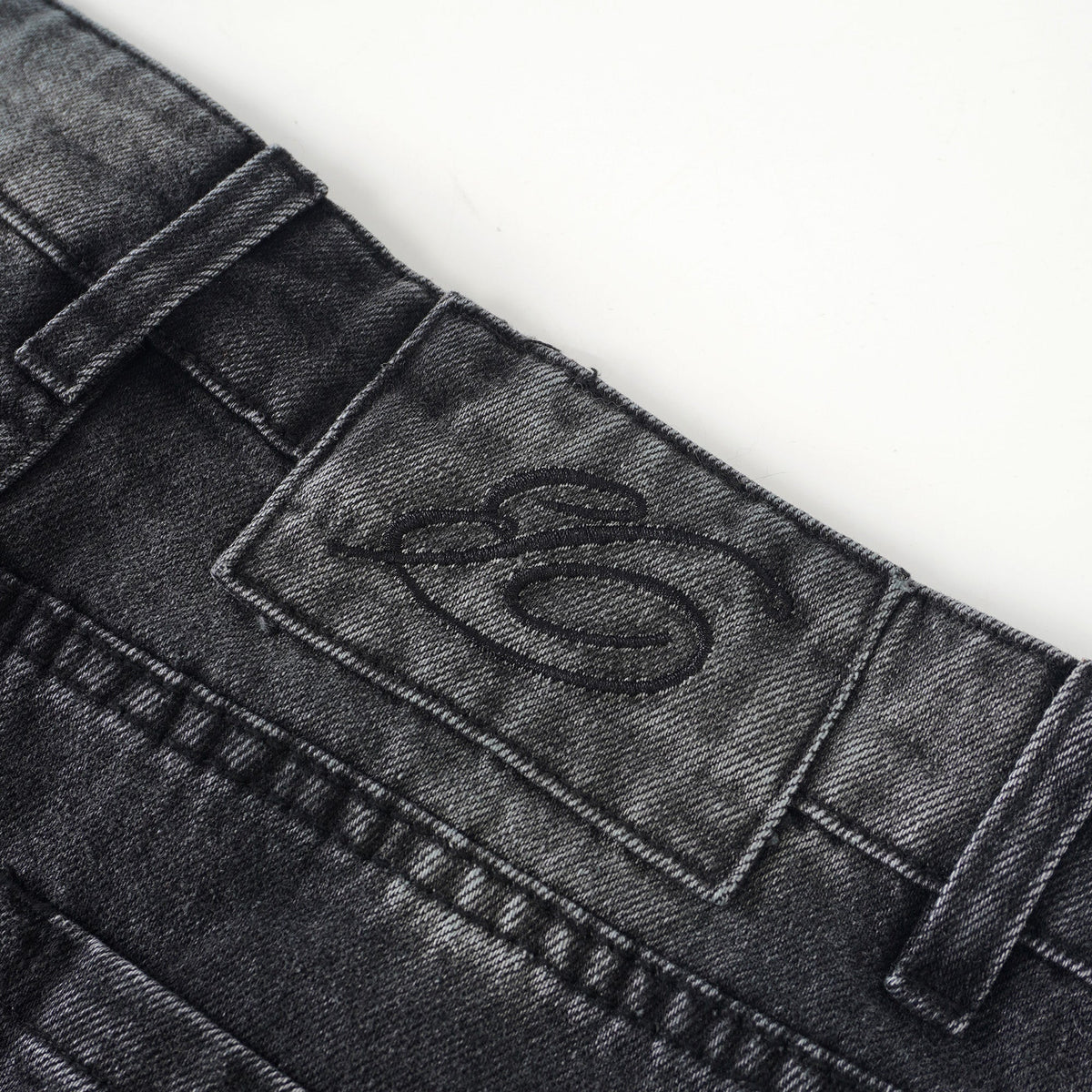 Madeline Black Floral Lace Panel Jeans