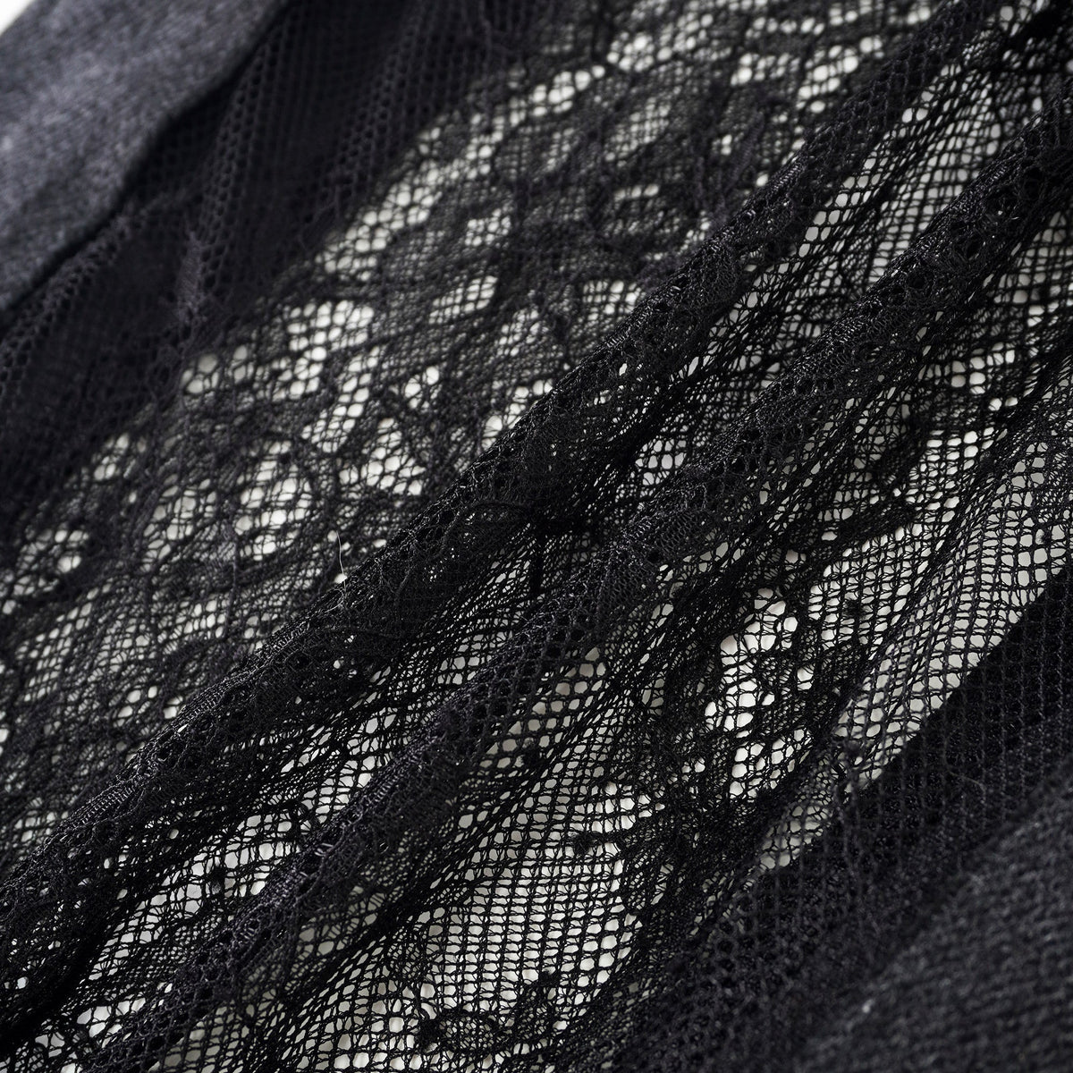 Madeline Black Floral Lace Panel Jeans