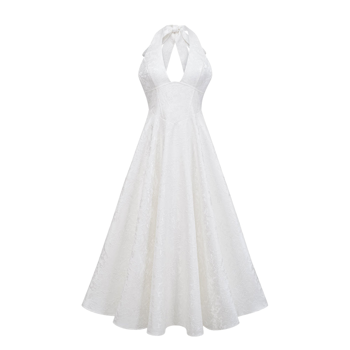 Céline White Glamorous Event Midi Dress (Final Sale-US Only)