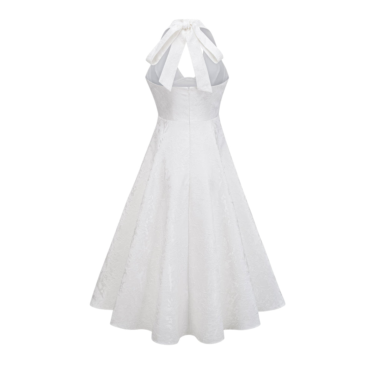 Céline White Glamorous Event Midi Dress