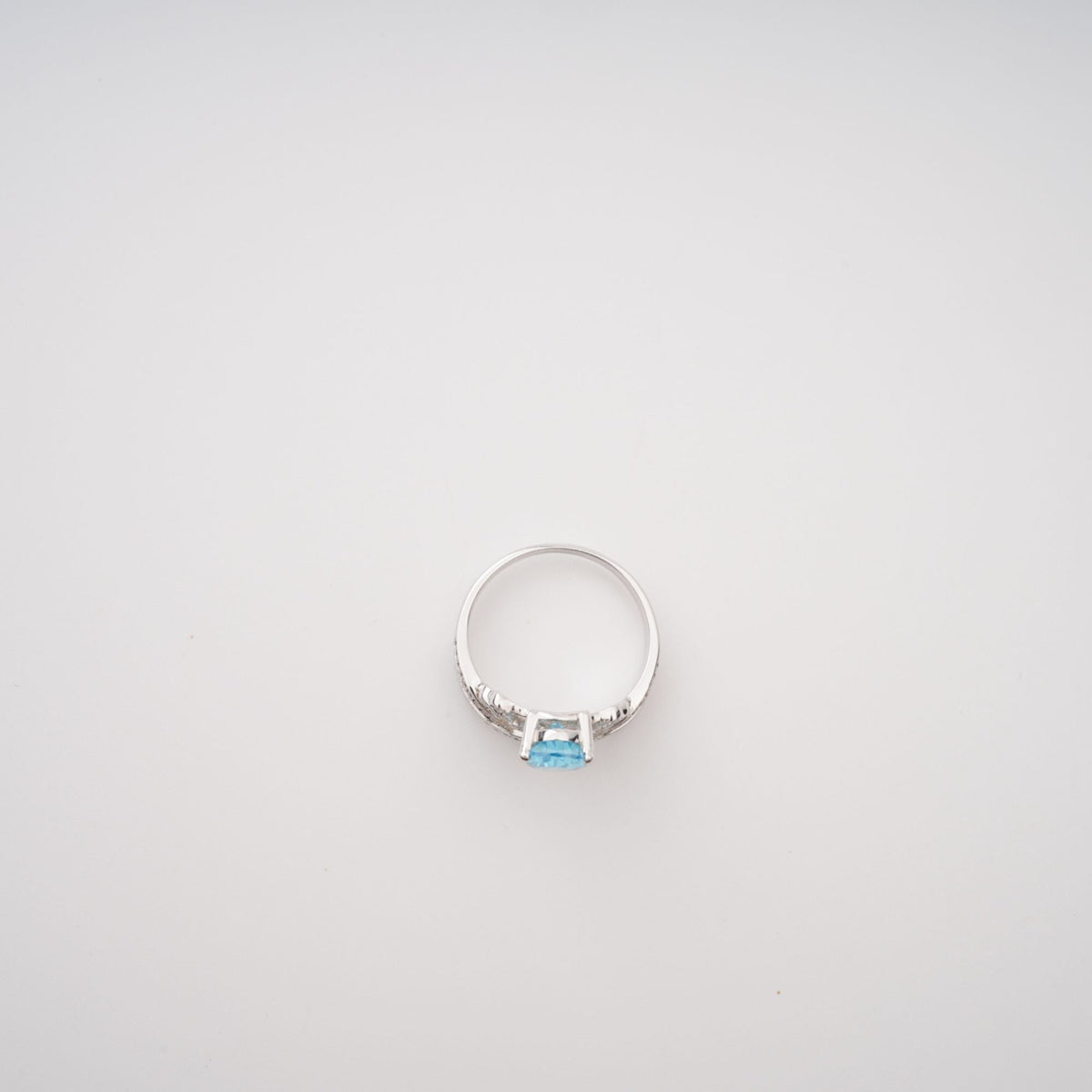 Colette Blue Pear Cut Gemstone Sterling Silver Ring